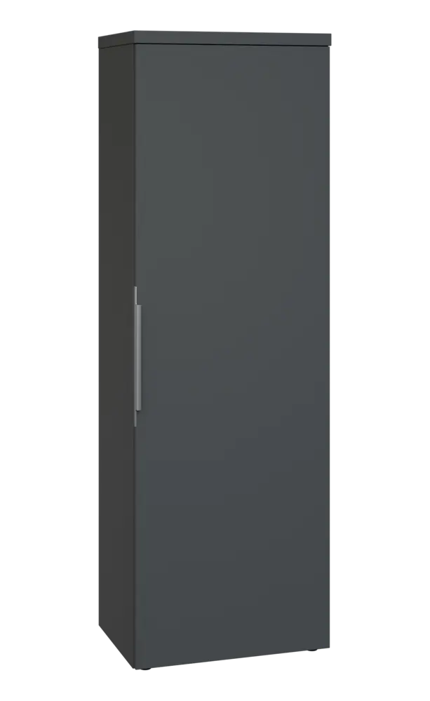 SISR 5 - 61 šatní skříň, 1-dveřová, výsuvné ramínko, pravá, 1820x600x400, antracit